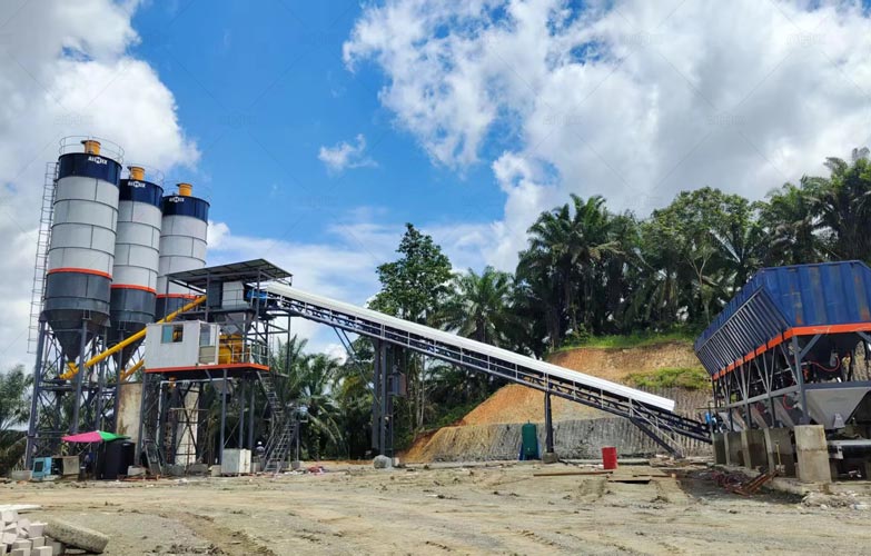 Planta Estacionaria de Concreto con Gran Capacidad en Malasia